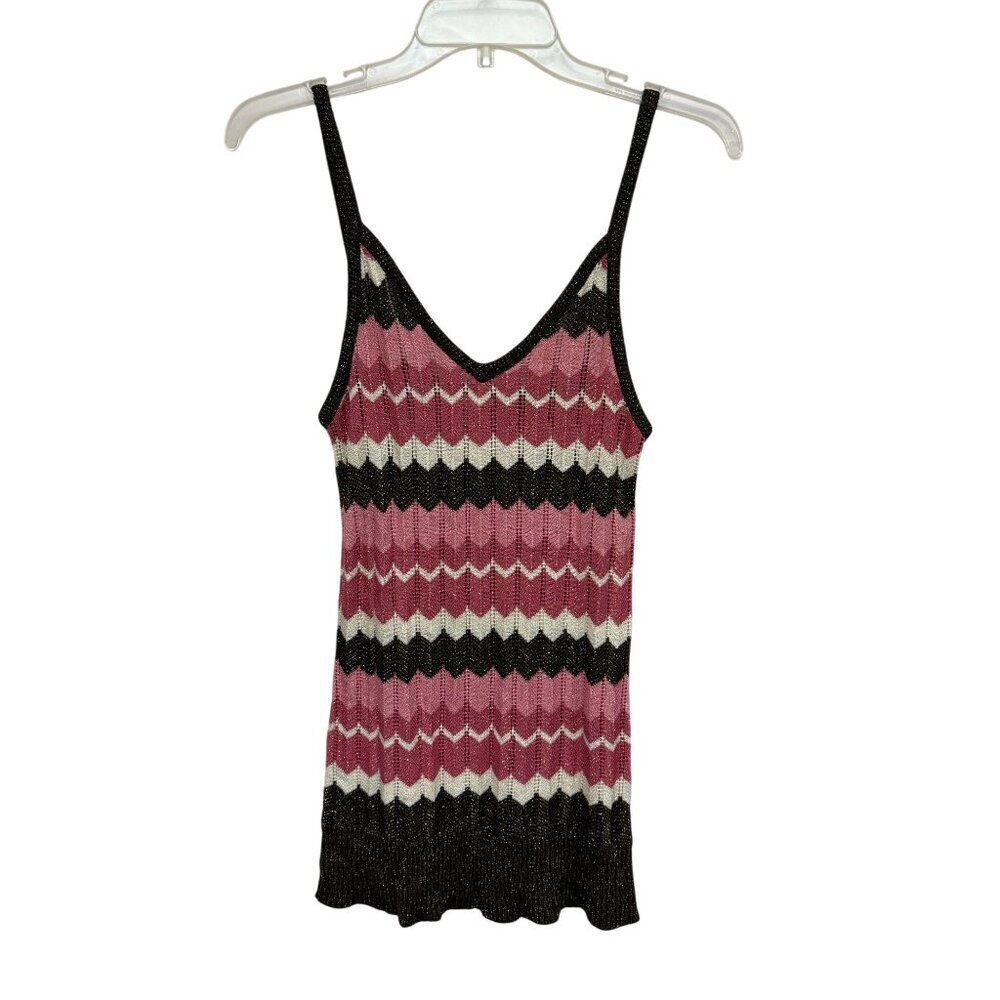 Vintage No Boundaries Y2K Spaghetti Strap Knit‎ Fitted Sweater Cami Sz 11/13 USA